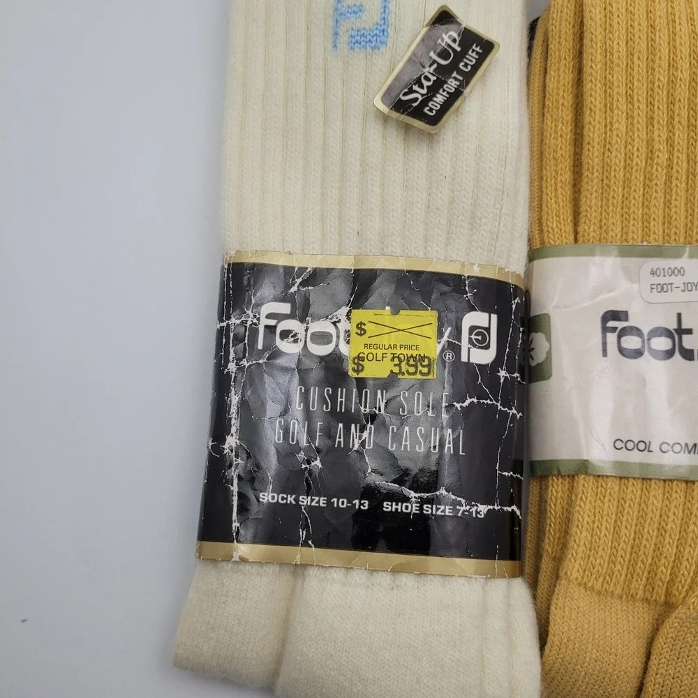 NEW VTG Foot Joy Golf Socks Mens Sock Size 10-13 USA Made NOS Lot Of 3 Pairs